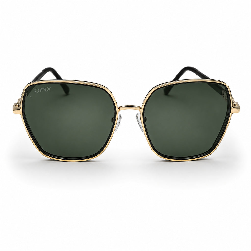 Amber Oversized Square Polarized Sunglasses